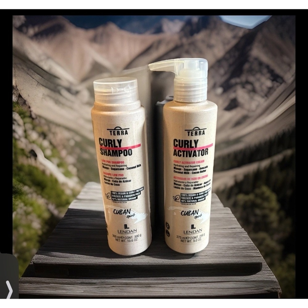 Lendan Terra Curly Shampoo & Curl Activator Cream for Defined Hydrated Curls 300